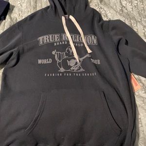 Black True Religion Pullover Hoodie